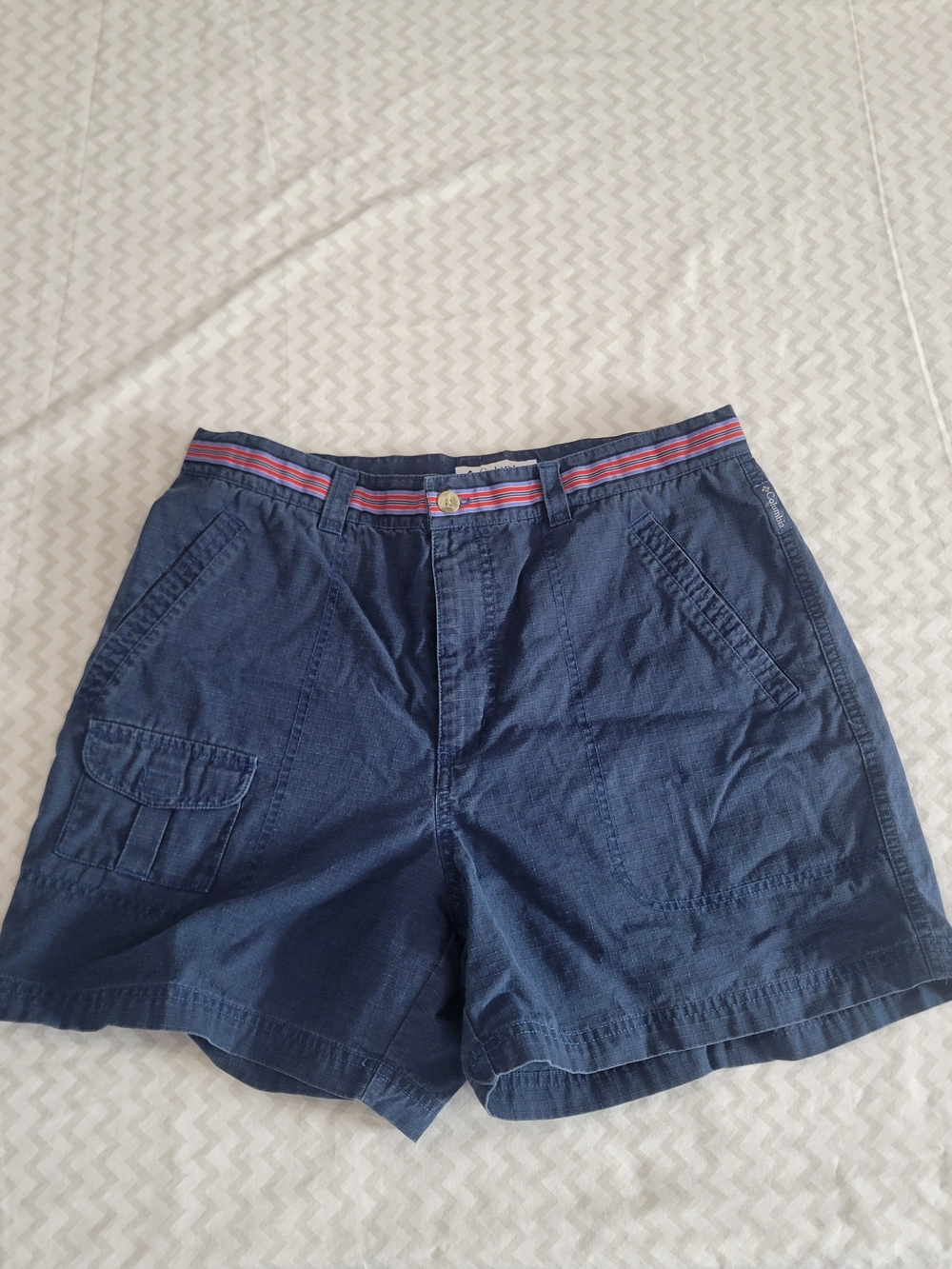 Vintage Columbia Sportswear Cargo Shorts Womens 14 Blue Cotton